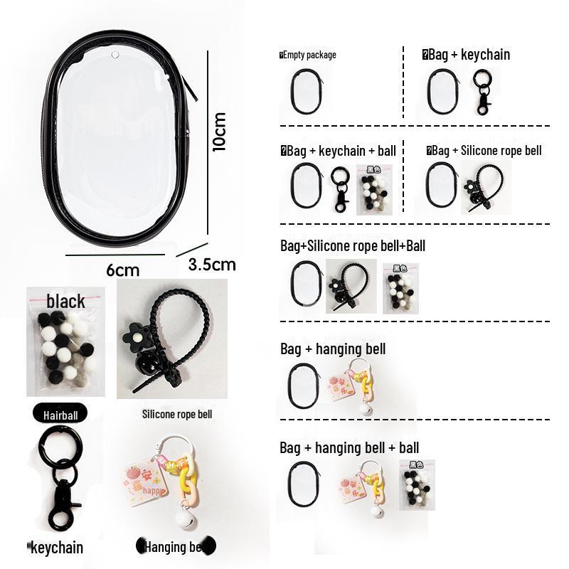 Pop Mart 3D Transparent Baby Bag Storage with Dopamine Color