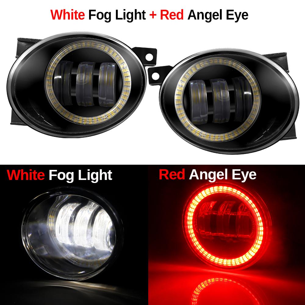 2 x LED-Nebelscheinwerfer mit Angel Eye Tagfahrlicht 9006 Auto Nebel Fahrlicht für Volkswagen VW Golf Jetta 6 Tiguan 5N Touran Beetle EOS Caddy