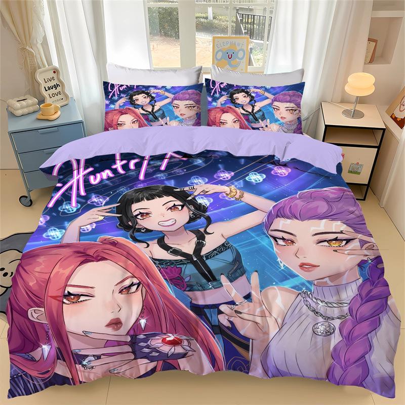 3D Print W onder-Girls Bedding Set Girl Fans kp op Duvet Cover Pillowcase Twin Full Size Home Bedroom Decor for Youth 2/3pcs
