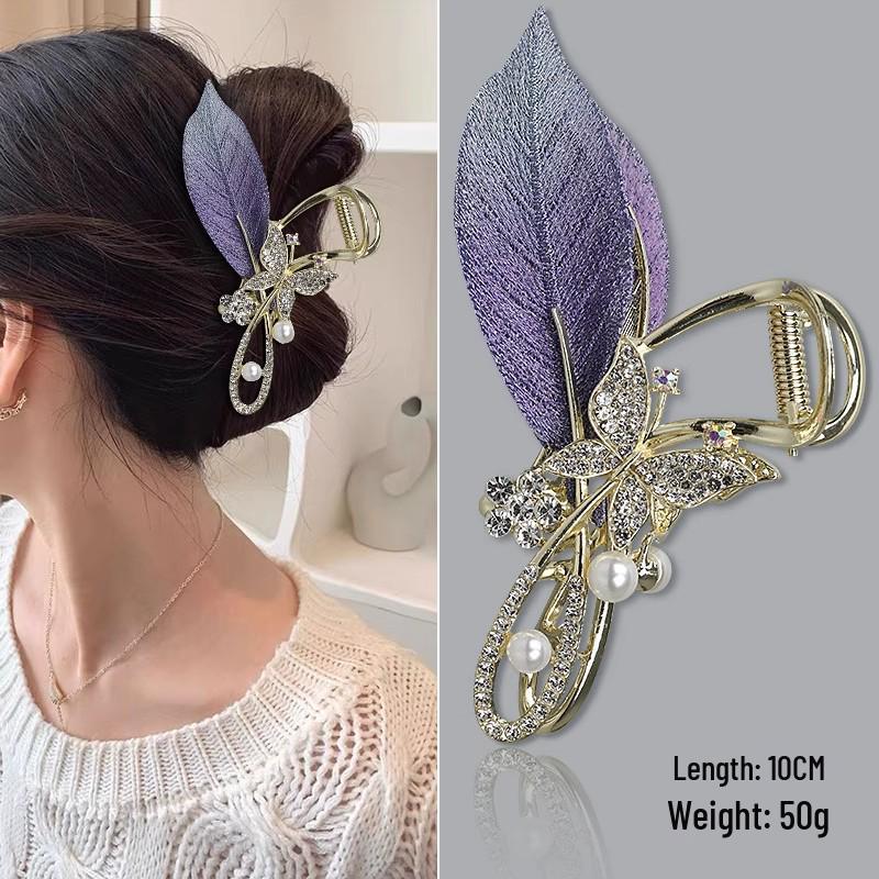 High-End Large Butterfly Claw Clip for Thick Hair Updo