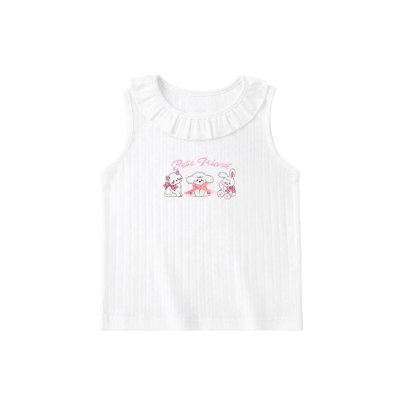 Dudu s Home Girls  Summer Ruffle Collar Short Sleeve Top 120