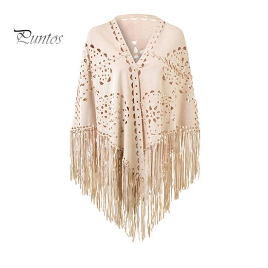 Winter Accessory Women Shawl Warm Fabric Solid Color Versatile Hollow Classic Tassels Hem Scarf Comfortable Wrap