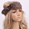 Vintage Flower Women Girl Bow Knot Headband Turban Crochet Knit Hairband Rabbit Ears Headwrap