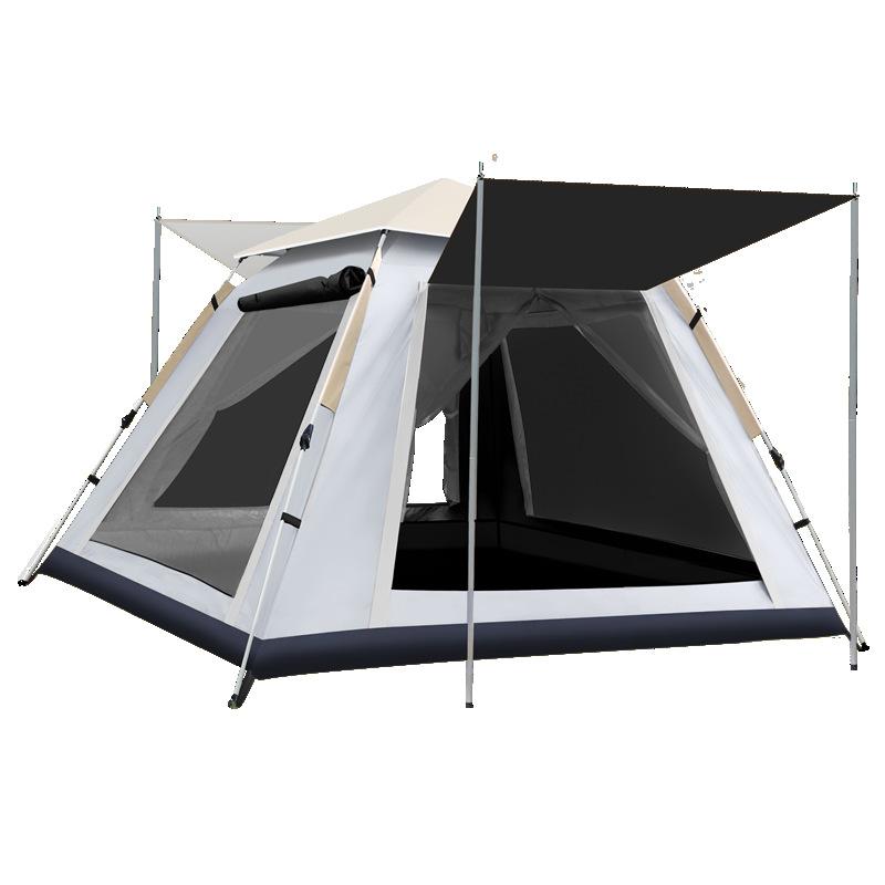 Εξωτερική σκηνή κάμπινγκ 4-6 ατόμων Αυτόματη γρήγορη ανοιγόμενη αδιάβροχη σκηνή Rainfly Οικογενειακή Στιγμιαία εγκατάσταση σκηνής Τουριστική σκηνή