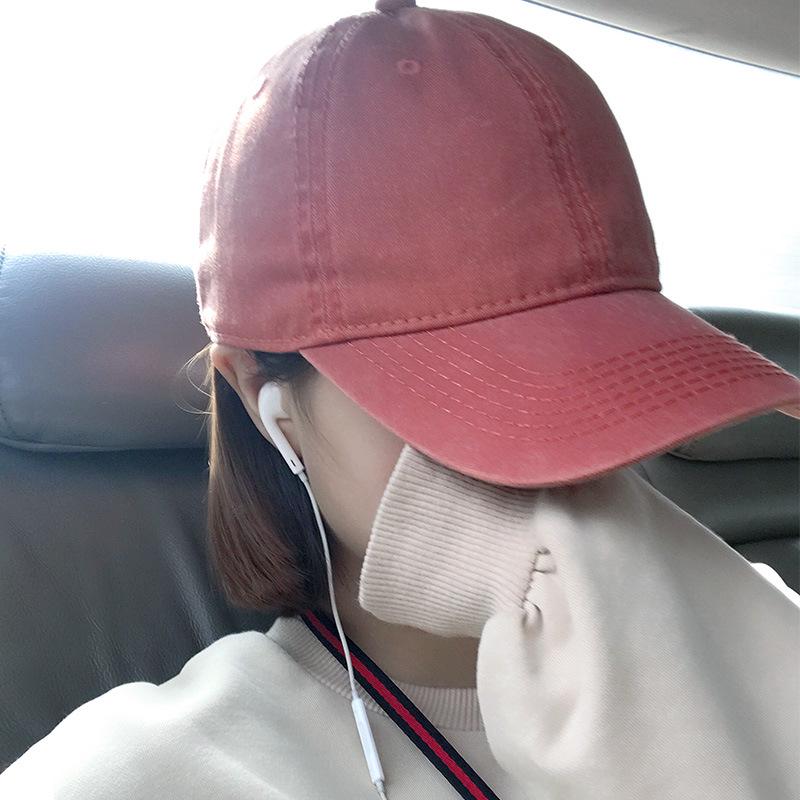 Unisex-Baseballkappe im Retro-Waschdesign – Frühlings-/Sommerstil mit gesichtsoffenem Entenschnabeldesign