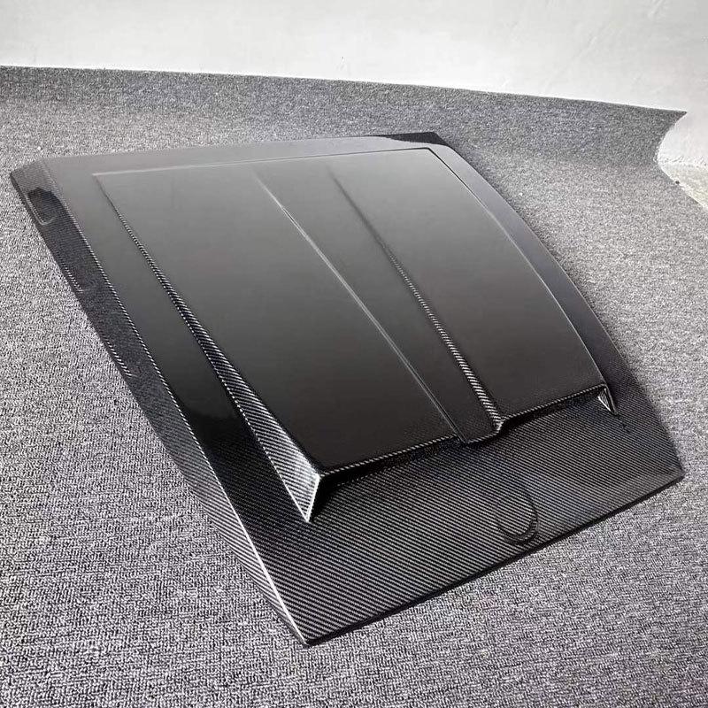 Mercedes-Benz G-Class W464 BS Style G63 Carbon Fiber Engine Hood Add-on, 2019-2025.