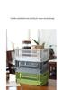 Foldable Industrial Style Plastic Storage Basket for Camping, Bathroom, Kitchen, and Sundries