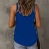 Women Vest Soft Breathable Fabric Sleeveless V-Neck Tops Loose Fit Pure Color Mesh Splicing Casual Tops Summer Work Party Wear