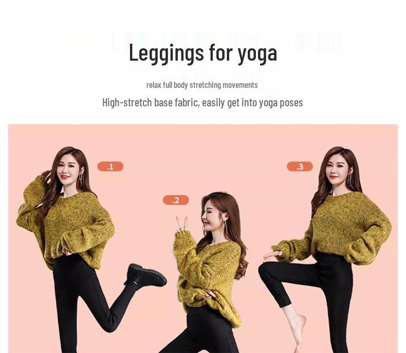 Women's High Waist Black Slimming Leggings, Plus Size Pencil Skinny Pants for Spring and Autumn