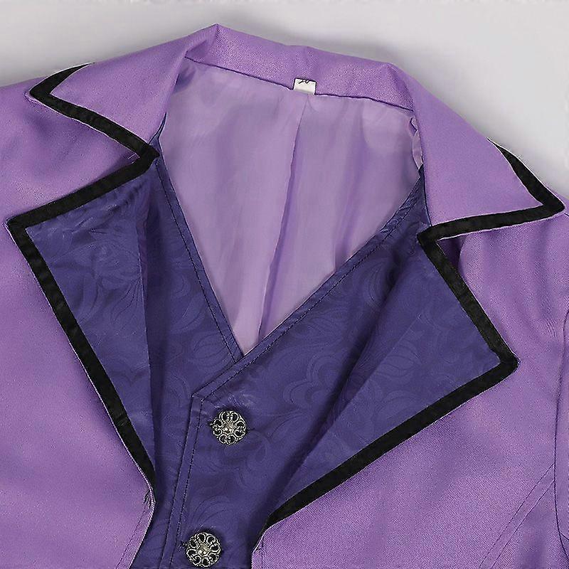 Mens Medieval Vintage Tuxedo Gothic Tailcoat Victorian Coat Carnival Cosplay Costume