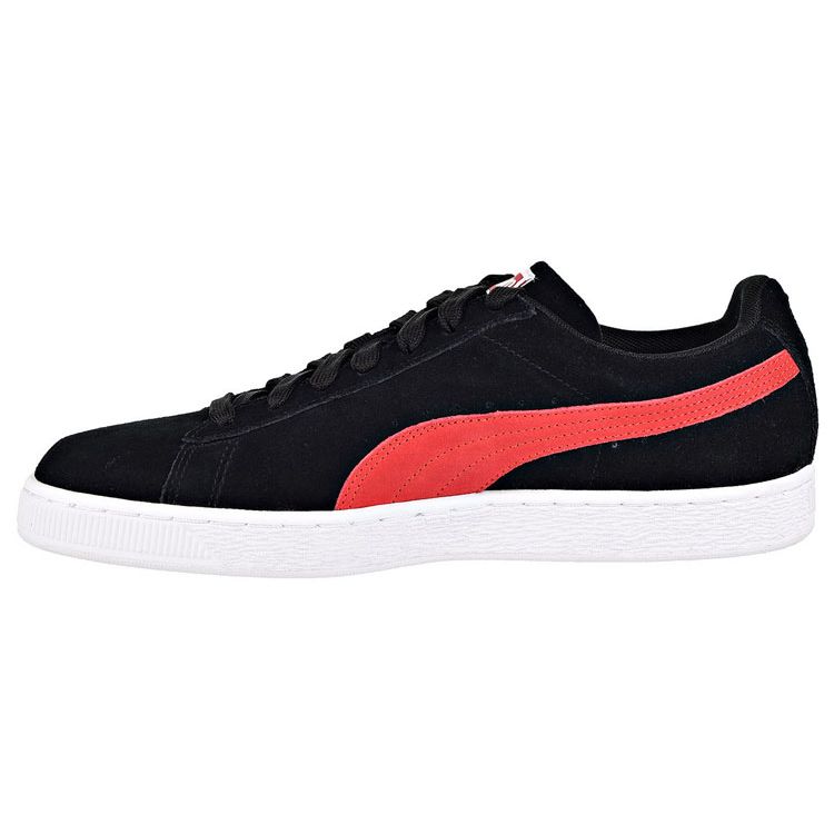 Puma Suede Classic Black Ribbon Red Men Sneakers Gold 365347-49