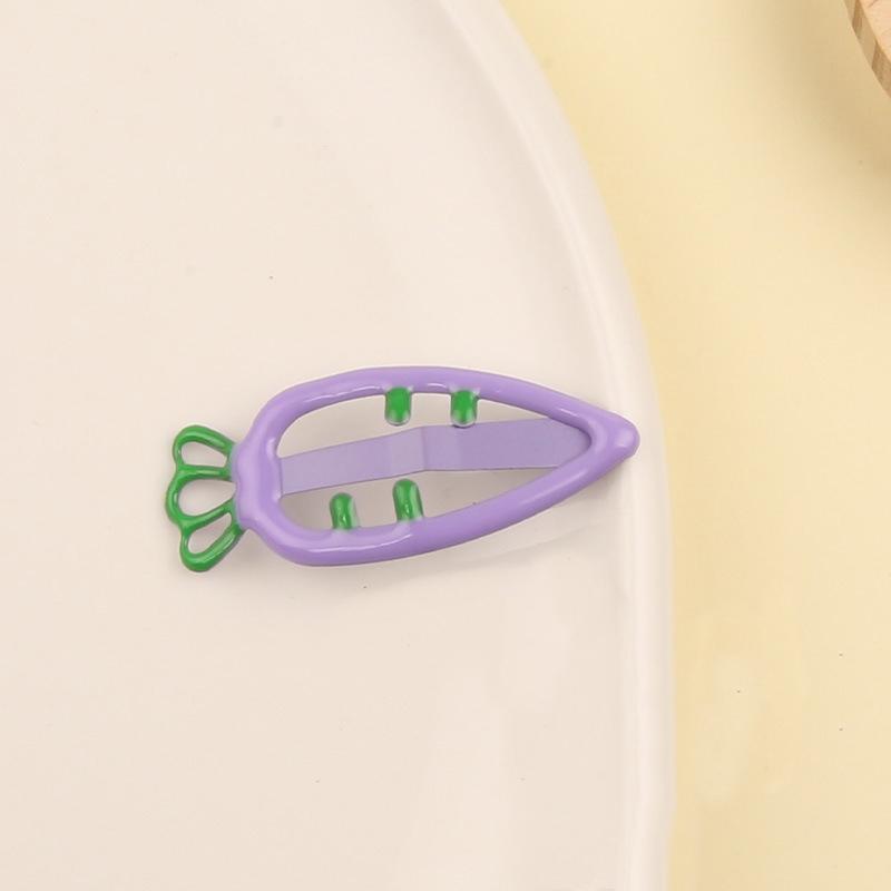 

Девочки Candy clip Carrot Headwear Solid Color Carrot Clip Hair Accessories Lovely Headwear Hairdress Pins Advanced Princess Headdress Hairdress Clip Hair фиолетовый