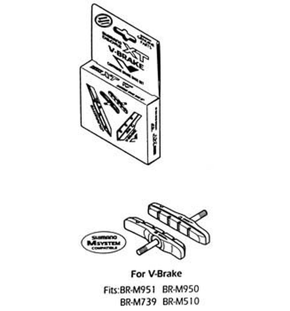 SHIMANO Repair Parts M70R2 Cartridge Type Brake Shoe Set Y8EM9802A (Pair) BR-M432-L BR-M432-S BR-M431-L BR-M431-S BR-R550 BR-M510-S BR-M510-L