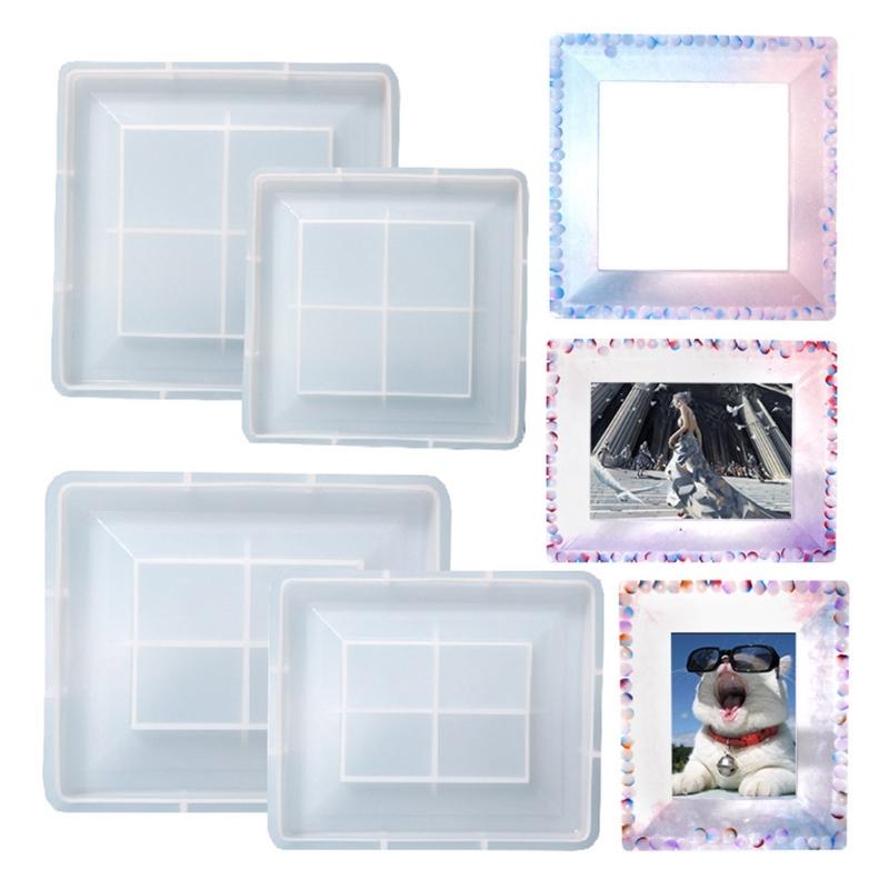 Photo Frame Resin Mold Picture Frame Silicone Mold Square Epoxy Casting Mold for DIY Home Table Decor Handicrafts Making