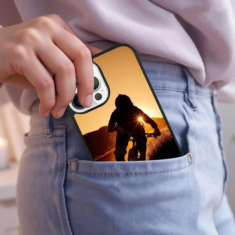 Downhill Mountain Biking Phone Case For iPhone 17 Air 15 16e 14 13 Pro Max Coque 12 11 Pro Max PLUS cover