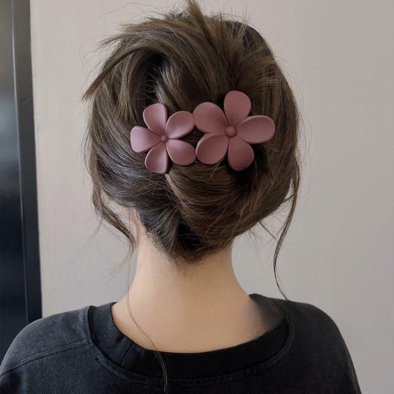 Personality Double Flower Trendy Hair Clips Temperament Girls Hairpins New Hair Accessories 2024