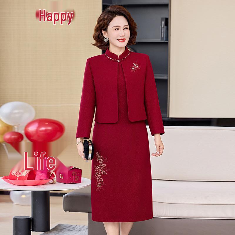 

Plus Size Festive Mother-in-law Wedding Dress - Spring & Autumn Collection 2XL (for 110-125 lbs)