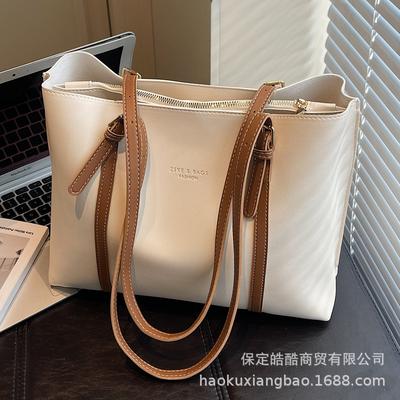 Bolsa popular deste ano feminina de grande capacidade 2025 nova outono e inverno versátil casual bolsa de ombro bolsa tote texturizada para o dia a dia