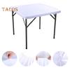 2 Pcs Stretchy Fitted Table Cover 34x34 Inch Square Tablecloth with Elastic Edge Solid Color Table Cloth for Kitchen Dining Picnic Patio Outdoor