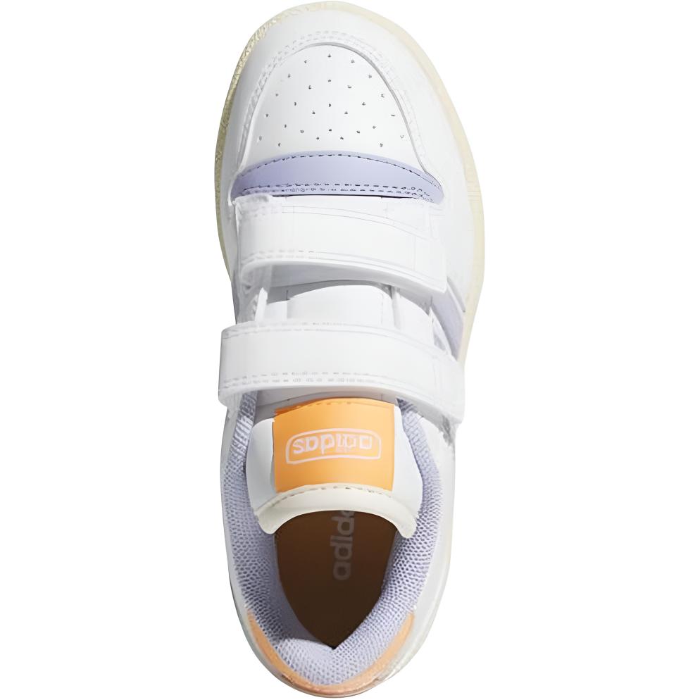 Adidas Break Start Fashionable Comfortable Basketball Shoes Kids Sneakers White Purple JQ0098