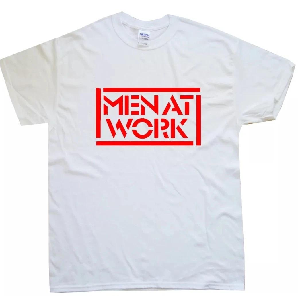 MEN AT WORK T-SHIRT sizes S M L XL XXL 3 4XL Black, White M