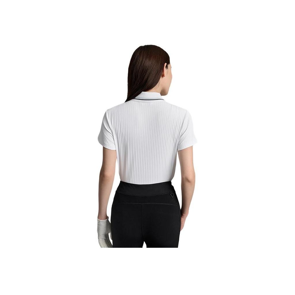 Fila Golf Series Knitted Sports Sun Protection Short Sleeve Polo Shirt Women Tops A11W535120F-WT