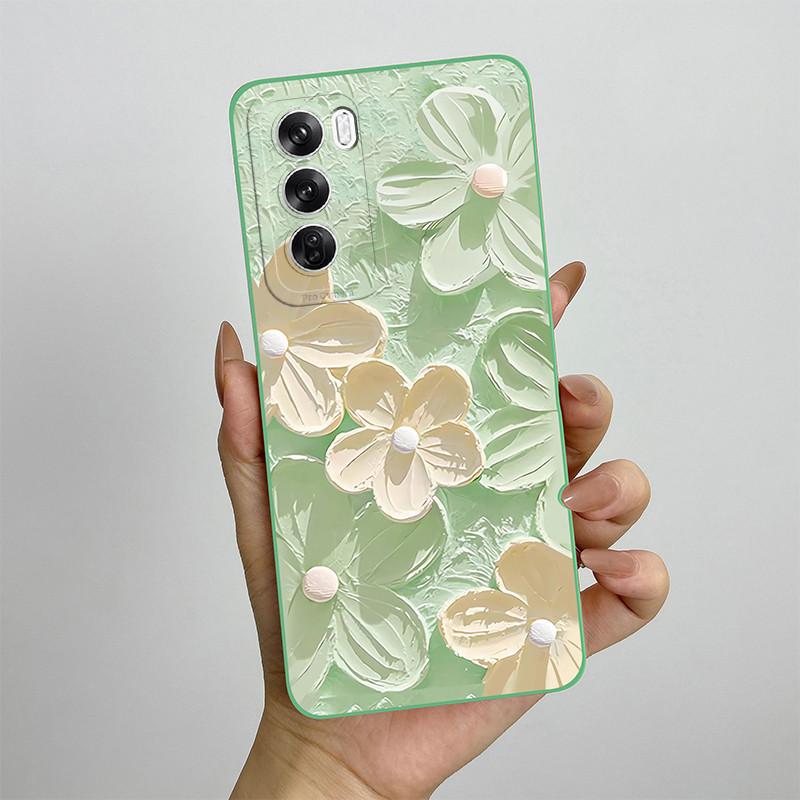 For OPPO Reno 12 CPH2625 Reno12 Pro Phone Case 12pro 5G CPH2629 Love Heart Silicone Soft Shockproof Back Cover Protective Shell