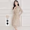Spring elegant dress with slimming long sleeved printed skirt for children