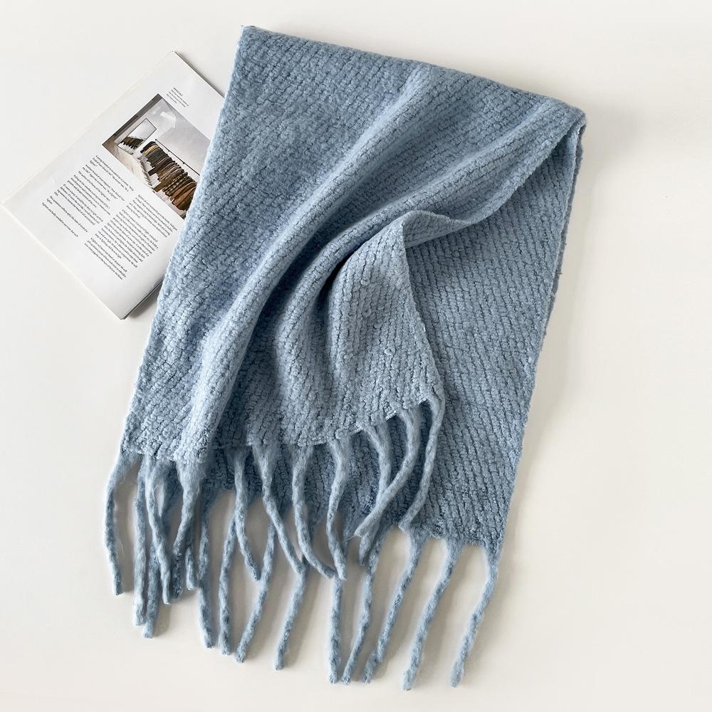 

Luxury Cashmere Solid Colors Women Scarf Winter Shawl And Wrap Bandana Pashmina Tassel Female Foulard Thick Blanket One Size