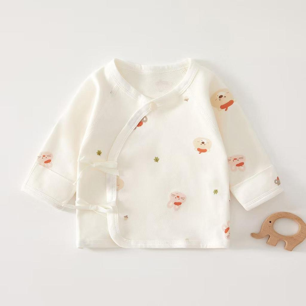 Newborn Baby Long-Sleeve Pure Cotton Top - 0-3 Months, Spring/Autumn