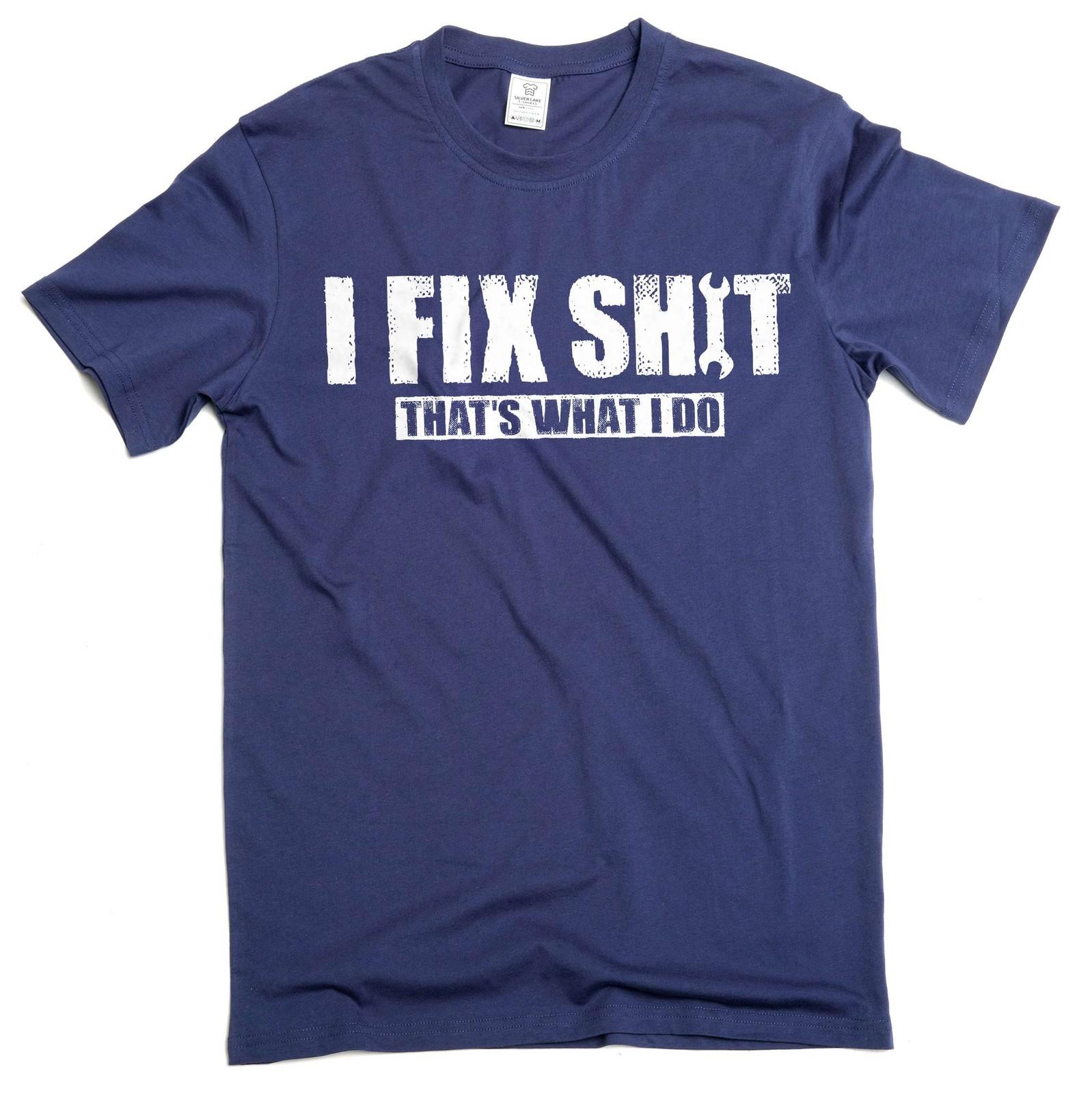 Мужская смешная футболка для гаража Сделай сам Я чиню вещи вот что я делаю футболка инженера 4XL