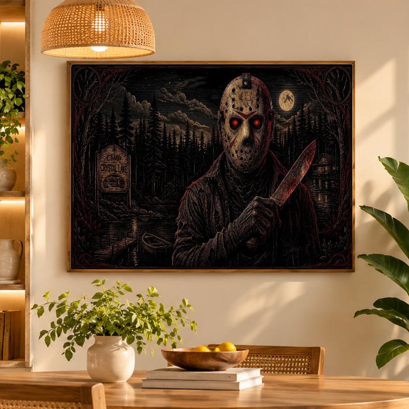5D Diamond Painting Friday the 13th Jason Voorhees DIY Full Drill Diamond Art Kit Home Decoration
