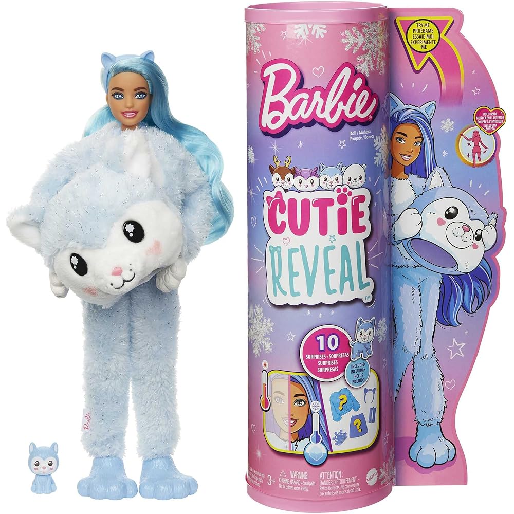 

Barbie Cute Up! Husky Costume Doll for Dress-Up Play Ages 3+