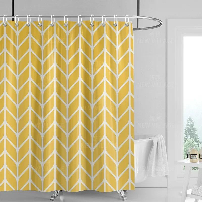 Dekoracja domu zasłony prysznicowe łazienka wodoodporna zasłona materiał Pokój dzienny Nowoczesny Nordycki Nowoczesny prosty wzór geometryczny
