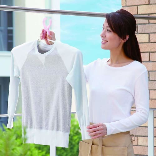 Kokubo Industries Laundry Hangers, 4-Color Set, Slide Catch Hangers with Pads, Slide Catch Style, Shape-Retaining (Extendable, Stretchable, for Clothe