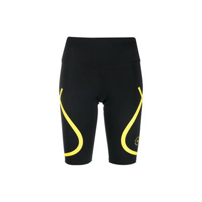 Shorts de ciclismo com estampa de logotipo e cintura alta, feminino, preto, HI6058