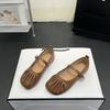 Moda 2025 Novos Sapatos Rasos Femininos Moda Bico Redondo Elegantes Sapatos Mary Jane Femininos Salto Baixo Macio Sapatos Botinha Sapato Bailarina para Exterior