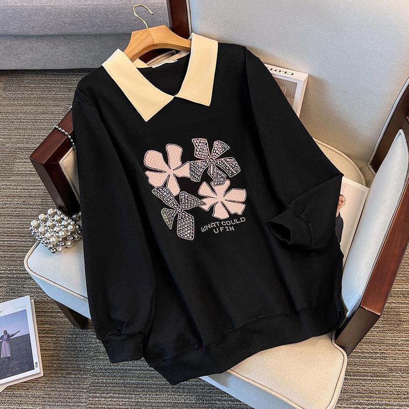 Plus Size Autumn Lapel Hoodie for Chest Circumference 200/300/350 Jin