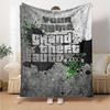 Grand Theft Auto Text individualisieren Decke Überwurf Personalisierte Decke Ultra-Weich Groß für Wohnzimmer Picknicks Nickerchen Sofa Vier Jahreszeiten Universell
