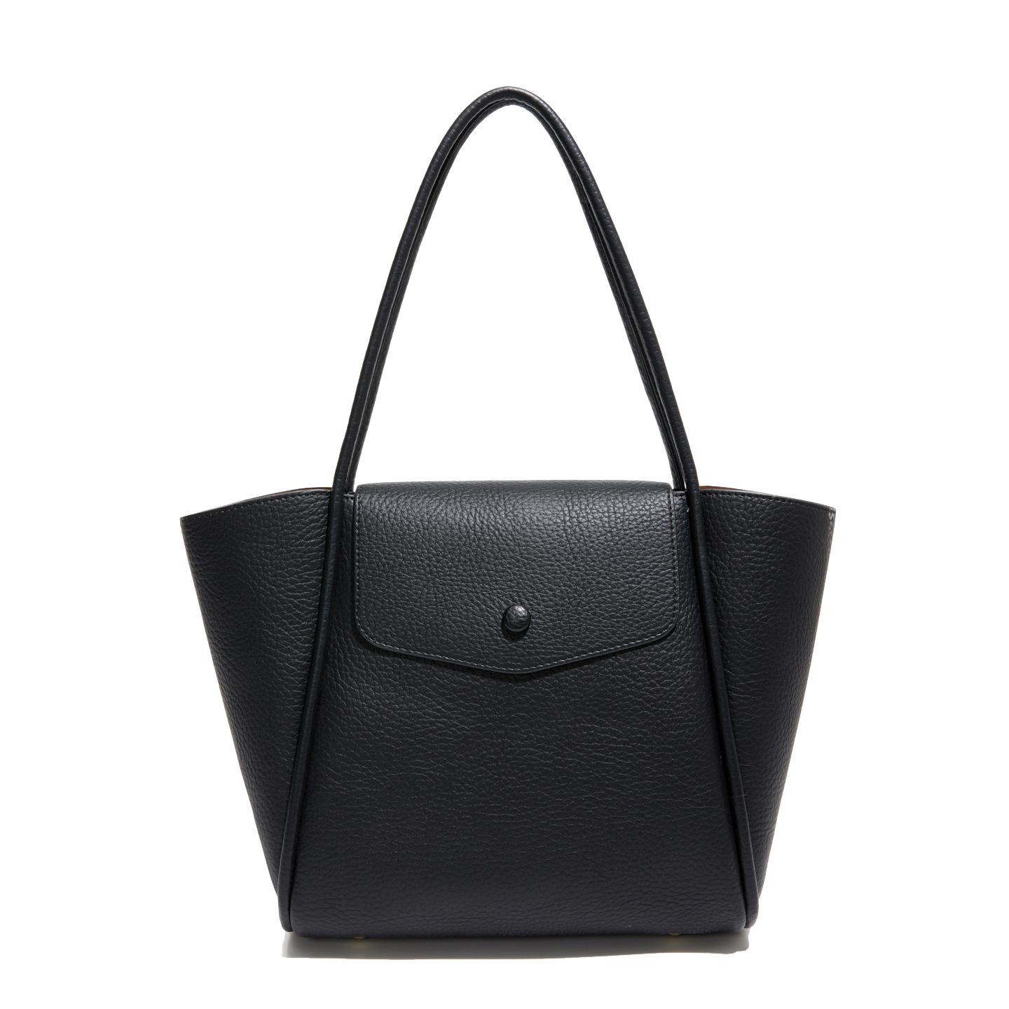 

Shoulder bag autumn and winter simple design sense vegetable basket bag fashion temperament high sense large capacity commuter tote bag чёрный