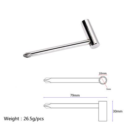 Gitarren-Halsstabschlüssel mit 7-mm-Steckschlüssel, 1/4 Zoll 6,35-mm-Kreuzschraubendreher für Taylor Guitar Steel