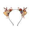 Glowing Reindeer Berry Antler Headband for Christmas & Halloween Parties