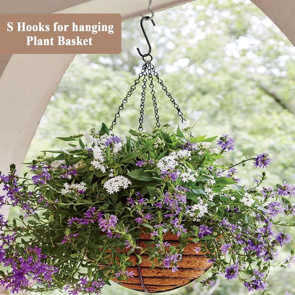 Kraftiga krokar Stål S-formad krok Hängande kastruller Grytor Växter Väskor Handdukar Kökskrokar Hängare Hemförvaringshållare Organisation