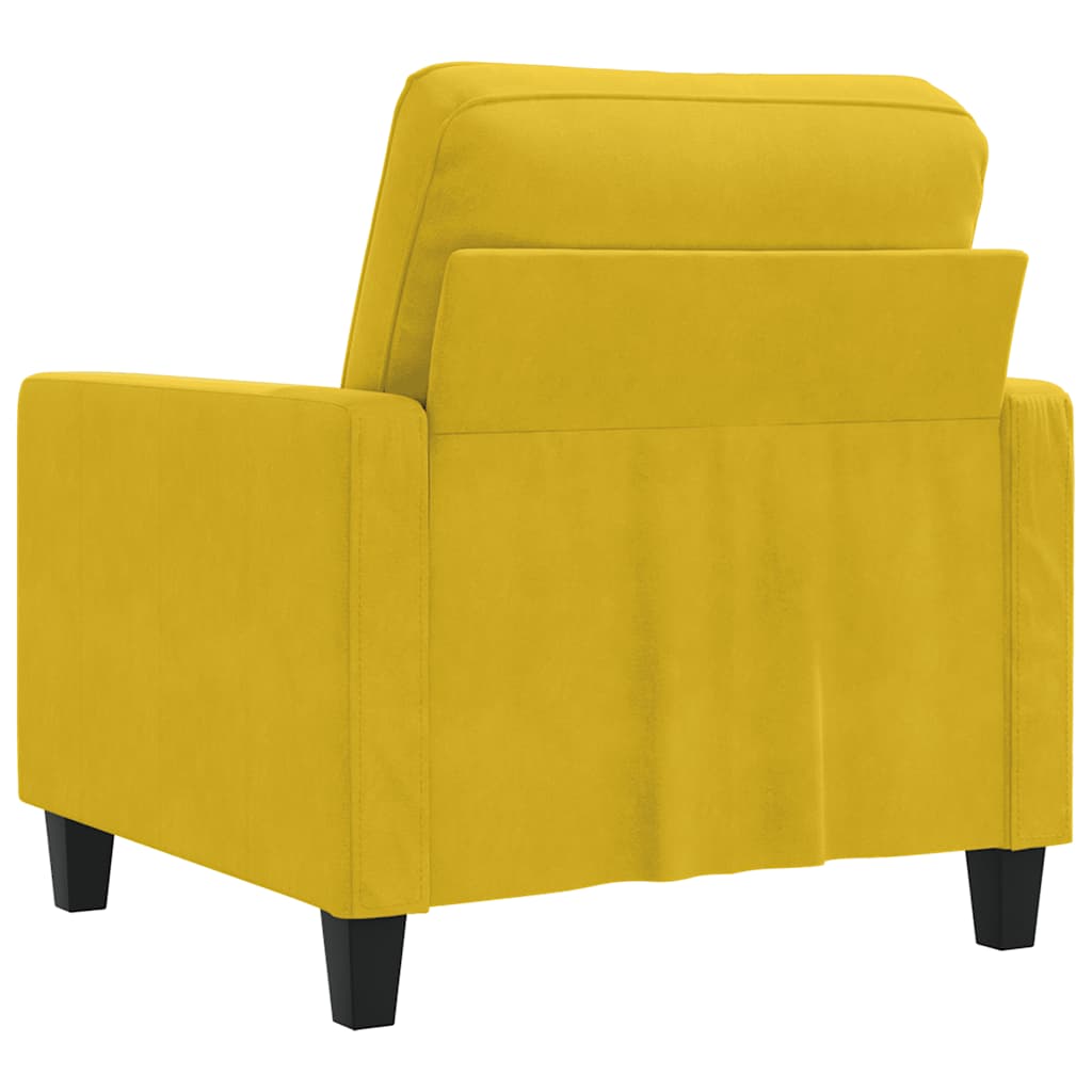 Armchair Yellow 60 cm Velvet