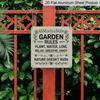 2D Flat 1pc, Vintage Metal Aluminum Sign, Outdoor Plaque and Wall Decoration, Garden Rules Sign, Courtyard Decoration, Living Room Decoration, Study