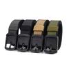 Rotating Pin Buckle Men's Belt Outdoor Tactical Nylon Canvas Belt Wear Jeans Casual Versatile Belt