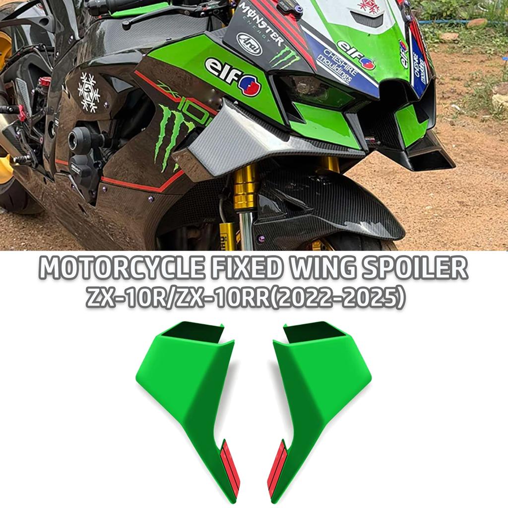 For Kawasaki ZX10R ZX-10R 2022-2025 2024 ZX-10RR ZX10RR 2025 Motorcycle Winglets Aerodynamic Wind Side Wings Spoiler Fairing