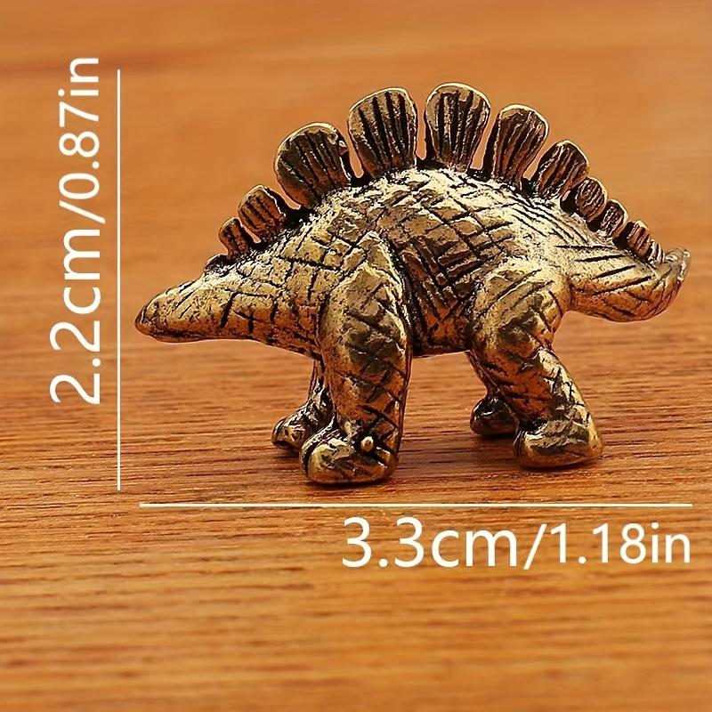 Miniature Antique Jurassic Brass Dinosaur Ornaments Figurines Bronze Dinosaur Statues Copper Mini Desktop Crafts Home Decor Gift