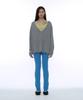 PARTIMENTO WOMEN Pwc Oversized Deep V-Neck Knit Top_Melange
