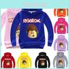 Kinder Roblox Cartoon Print Hoodie Pullover Langarm Bequem Oberteil Für Kinder